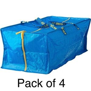 IKEA Frakta Storage Bag, Blue, 4 Pack BRAND NEW